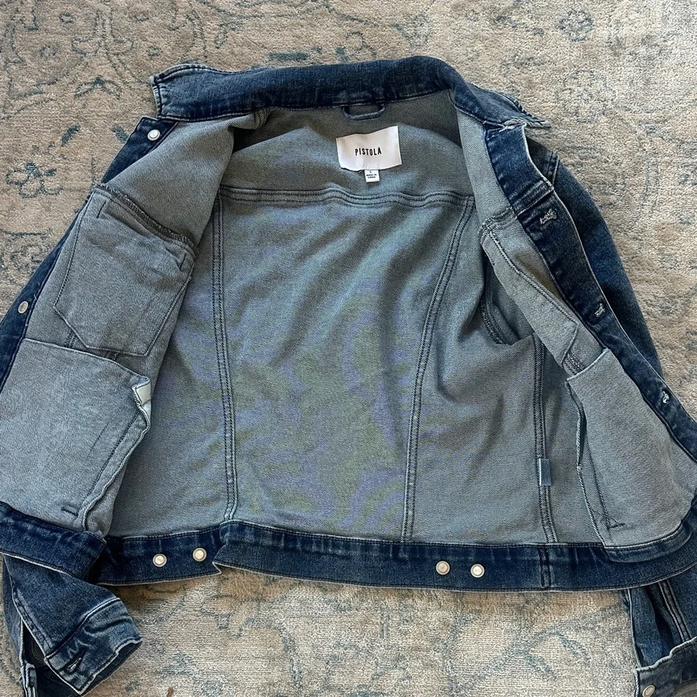 Pistola Womens Denim Jacket - Dark Blue size large - Picture 4 of 6
